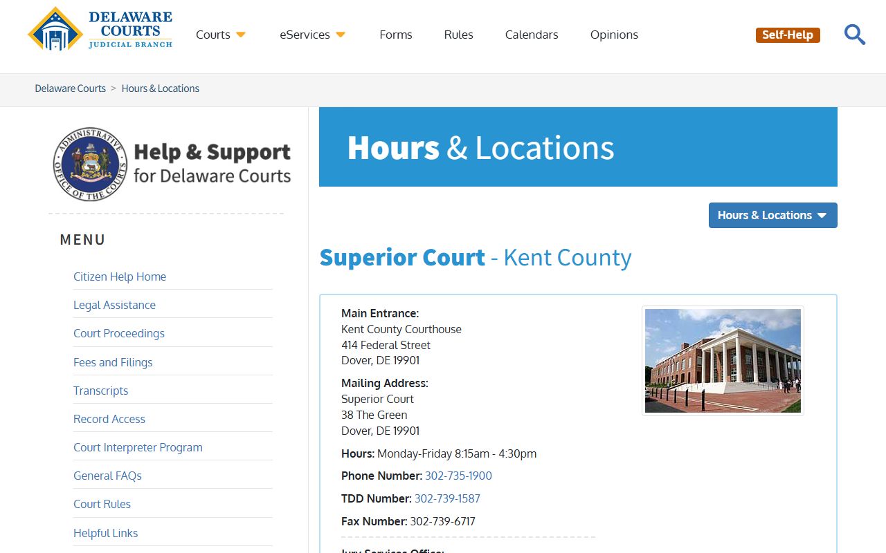 Kent County Courthouse Superior Court arrest records